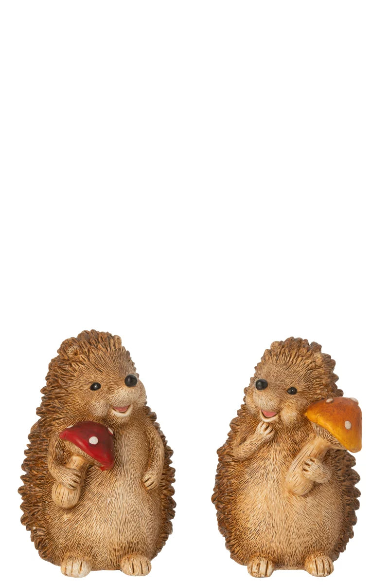 Egel met Paddenstoel – Rood of Oranje – 14 cm