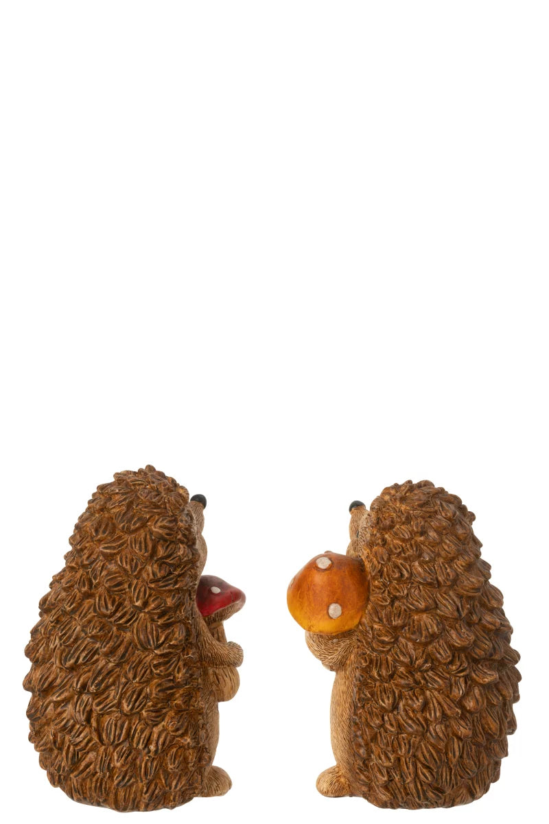Egel met Paddenstoel – Rood of Oranje – 14 cm