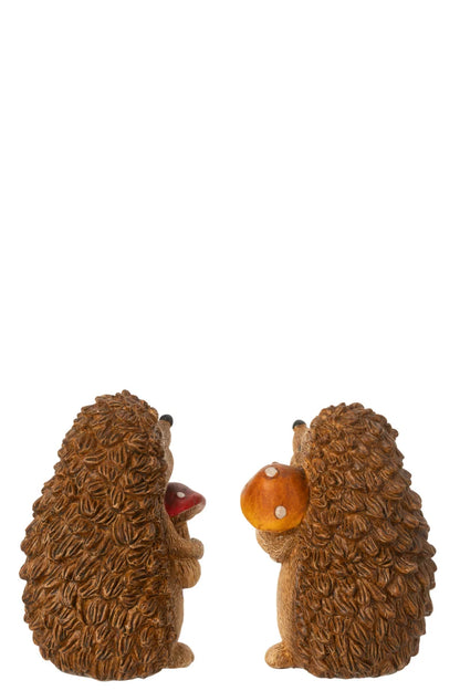 Egel met Paddenstoel – Rood of Oranje – 14 cm