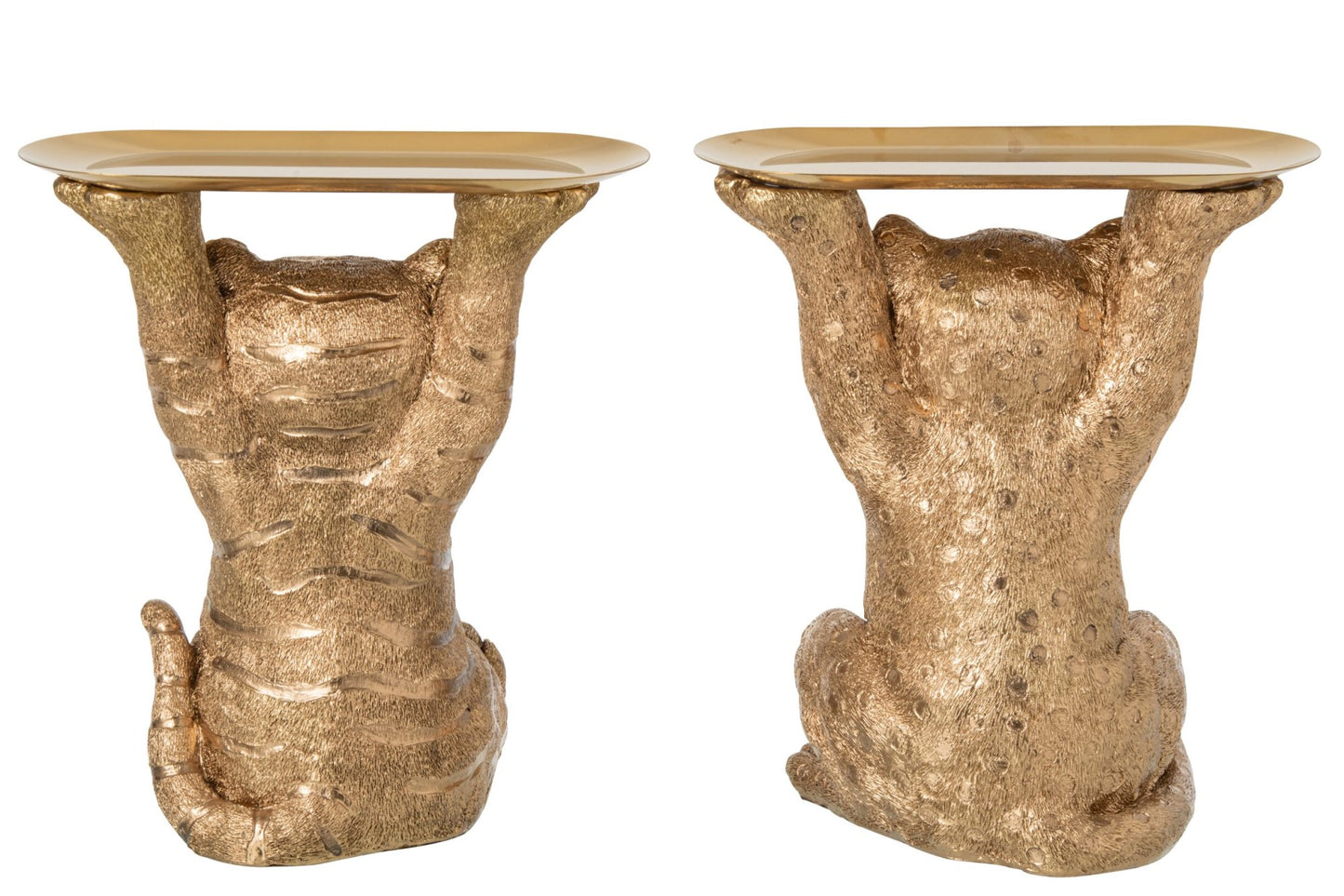 Panter of Tijger met Dienblad Goud – 34,5 cm