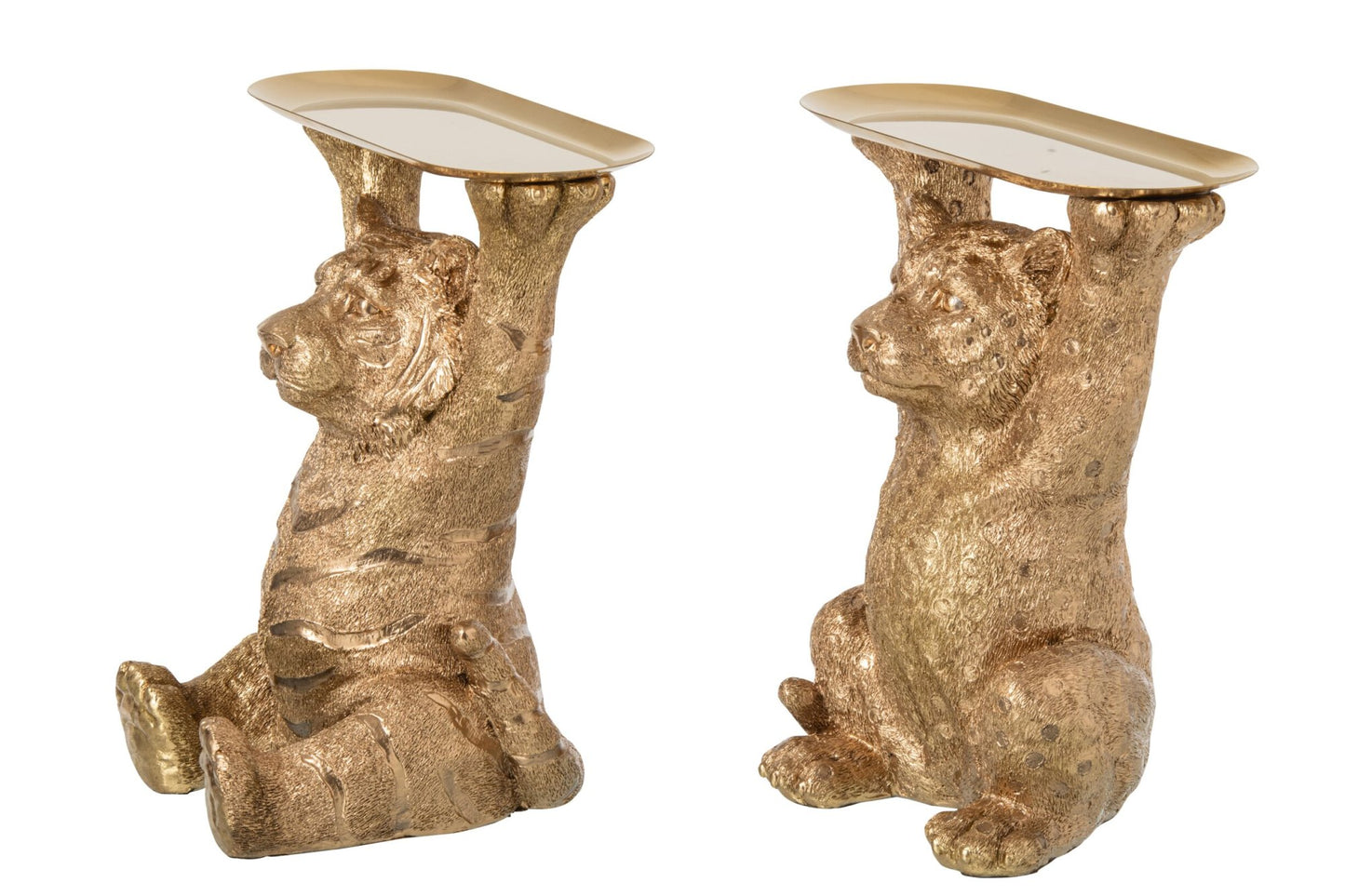 Panter of Tijger met Dienblad Goud – 34,5 cm
