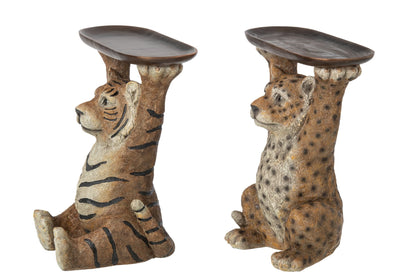 Tijger of Panter met Dienblad Naturel – 34,5 cm