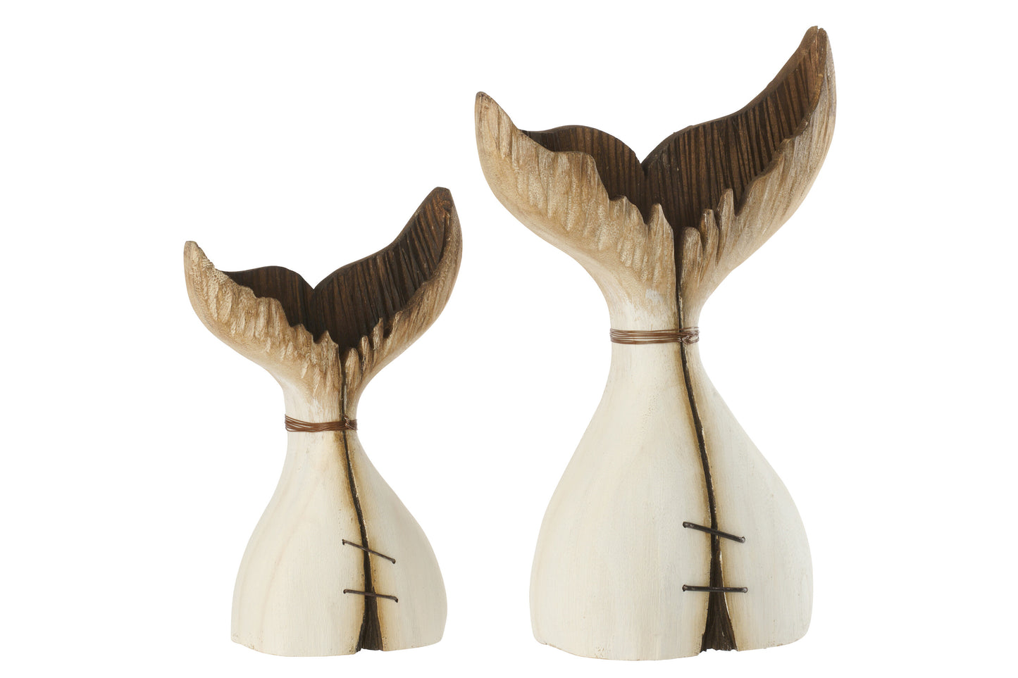 Walvisstaart Beeld – Hout – Natuurlijke Statement Decoratie – 35 cm