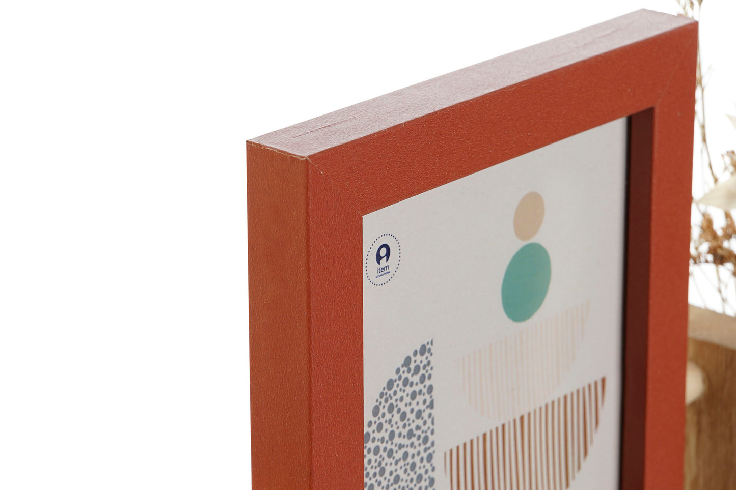 Fotolijst met Vaasje – 10x15 cm – Inclusief Droogbloemen – Hout & Glas – 24x7x21 cm