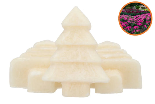Amberblokje in kerstboomvorm – geur Sultan – crèmewit – 7x6x2,5 cm – luxe geurdecoratie