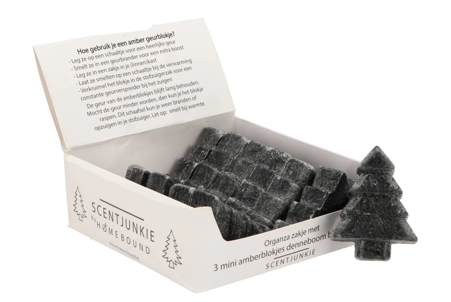 Amberblokje Kerstboom – Black Musk – Zwart