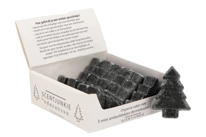 Amberblokje Kerstboom – Black Musk – Zwart