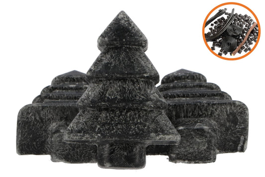 Amberblokje in kerstboomvorm – Black Musk geur – zwart – 7x6x2,5 cm