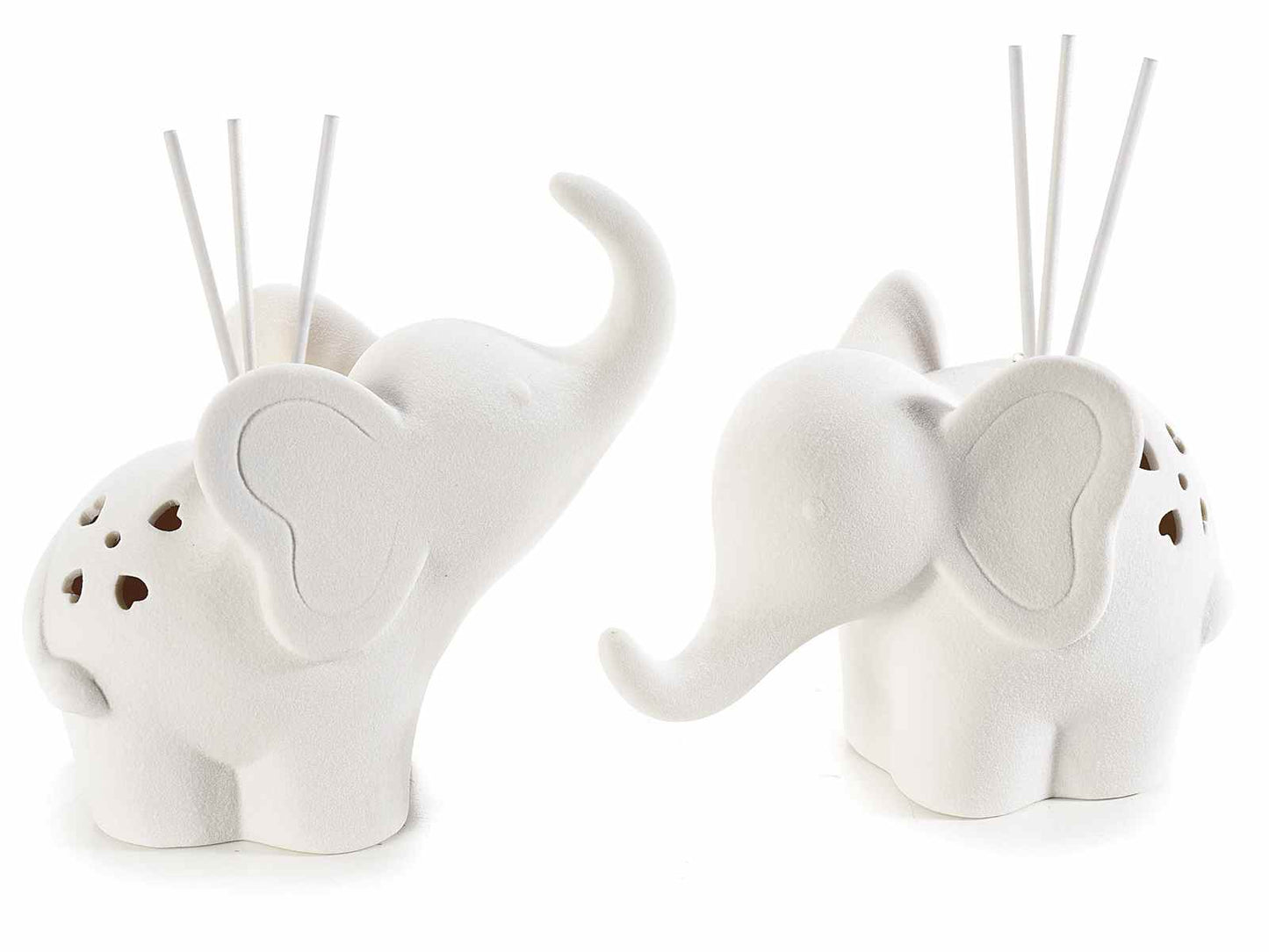 Porselein Olifant Geurverspreider met LED – Geurstokjes Houder