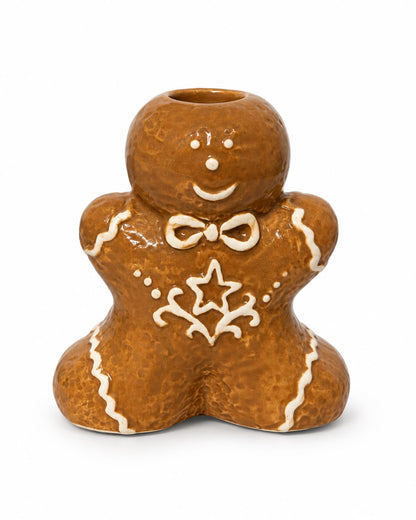 Gingerbread Kandelaar Keramiek – 11 cm | Mannetje of Vrouwtje