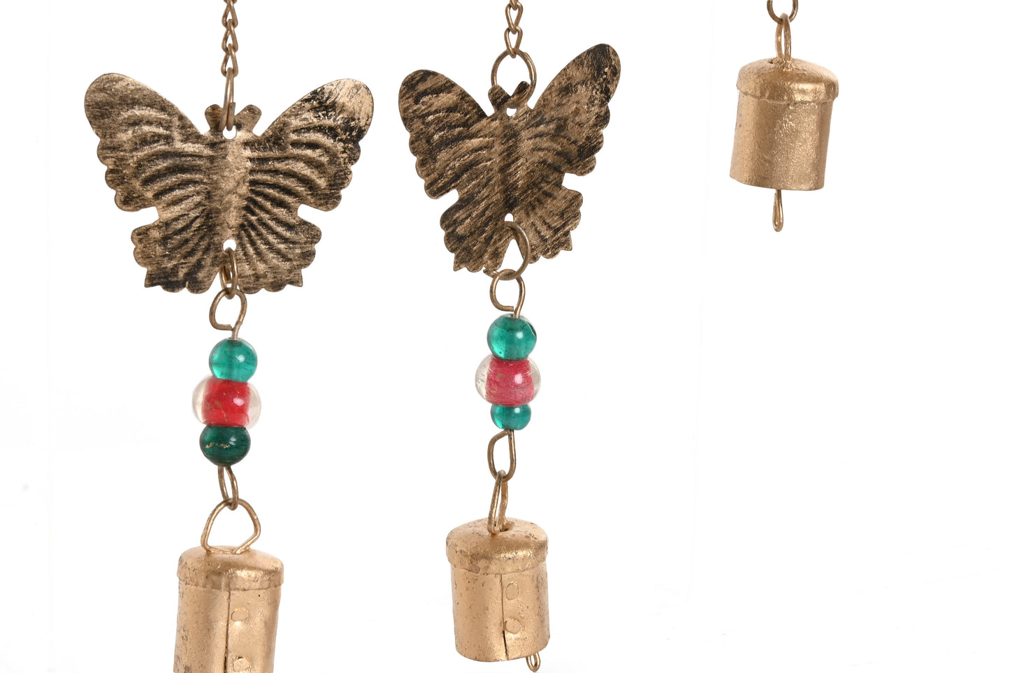 Wanddekoration Schmetterlinge Antikgold – Metallhänger 88 cm