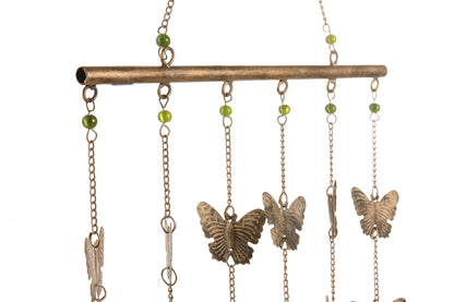 Wanddekoration Schmetterlinge Antikgold – Metallhänger 88 cm