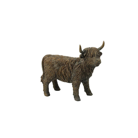 klein staand hooglander beeld bruin decoratie