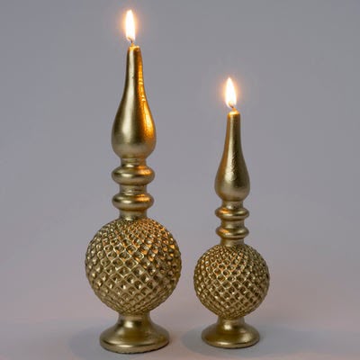 Weihnachtskerze Weihnachtsstern Gold – 19,5 oder 24,5 cm