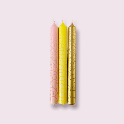 3er Set Giraffenkerzen – Handgefertigt, Vegan 21 cm