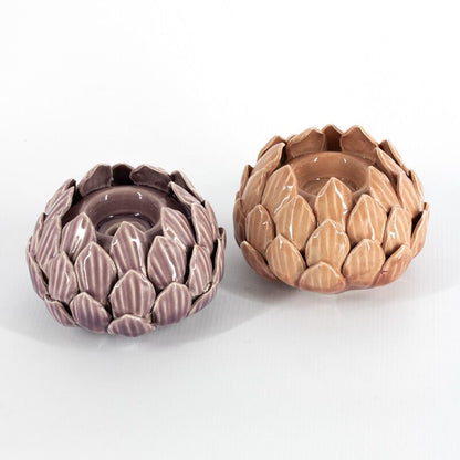 Bloem Kaarsenhouder Sandstone Keramiek – 13,5 cm | Theelicht & Dinerkaars