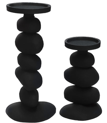 Carepa Kerzenständer Set Schwarz Metall – Luxus Design