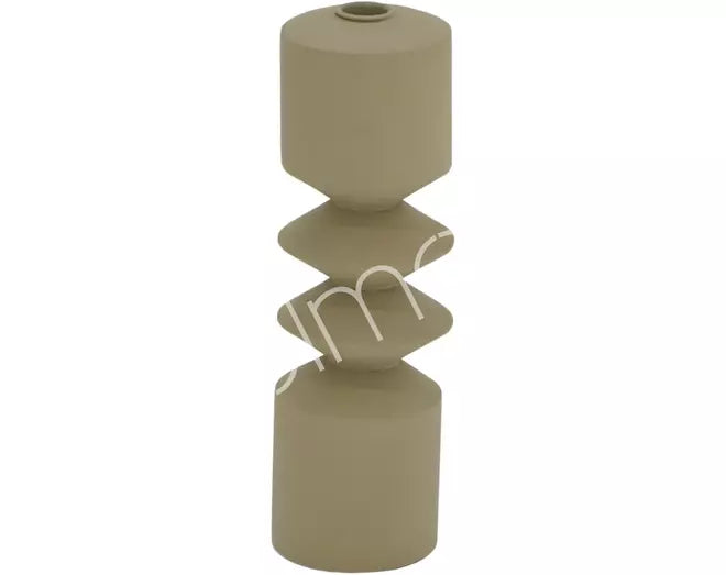 beige kandelaar aluminium taupe design kandelaar modern