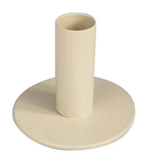 Housevitamin beige metalen kaarshouder – 8 × 8 × 6,5 cm – exclusief kaars – Krokomingo