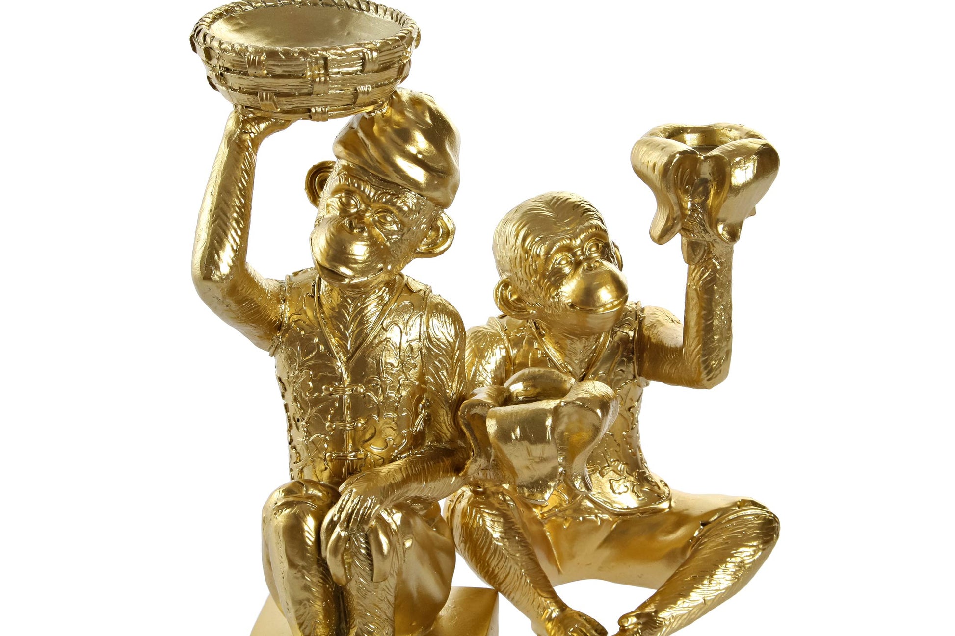Gouden Aap Kandelaar – 2 Modellen – 21 cm | Krokomingo