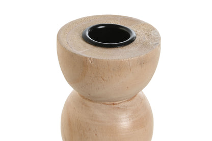 Houten Kandelaar Naturel – 12,5 cm