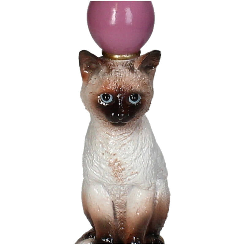 Siamkatzen-Kerzenständer – 31 cm – Kersten – Tierkerzenständer aus Polyresin