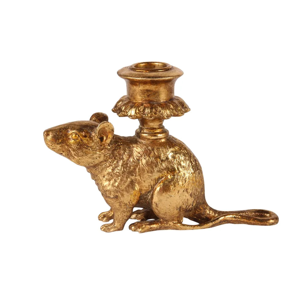 Golden Rat Candlestick – 12 cm – Dutch Style