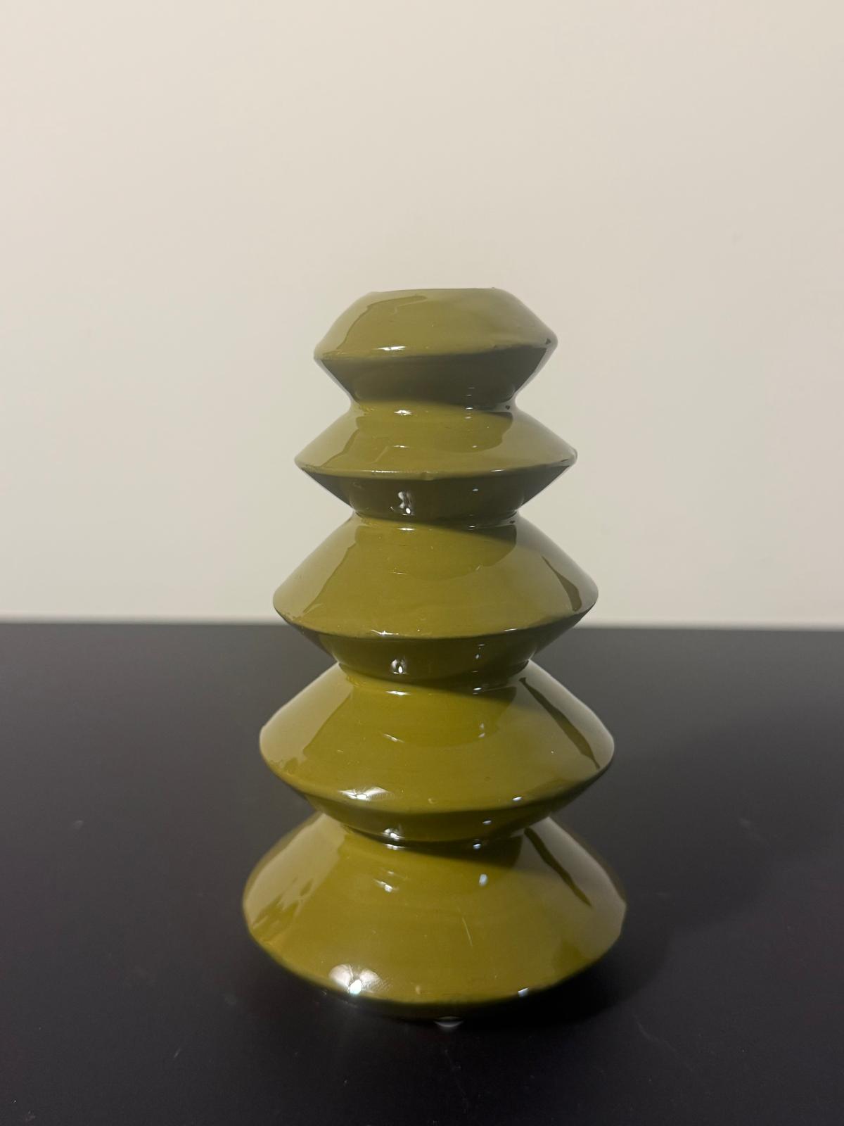 Kandelaar Kerstboom Merlin Olijfgroen – Light & Living – 13 cm