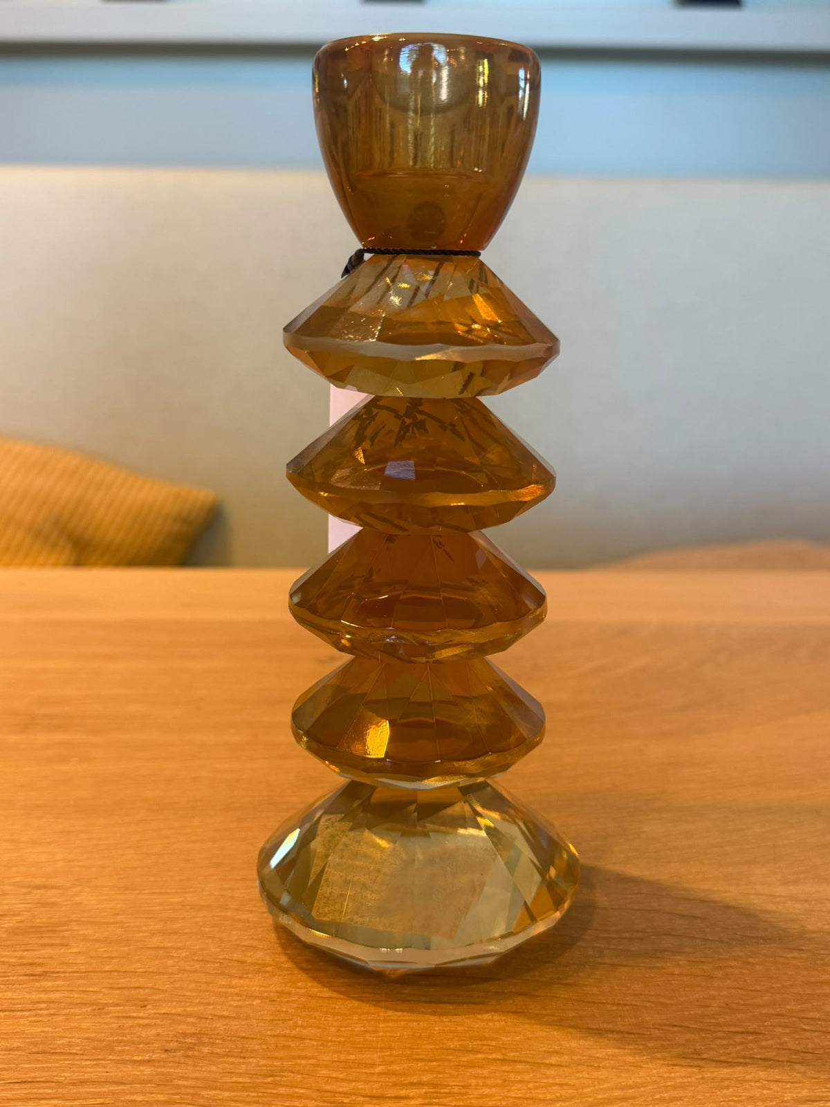 Light & Living Kerstboom Kandelaars Rovelo Milky Dark Brown – Set van 2