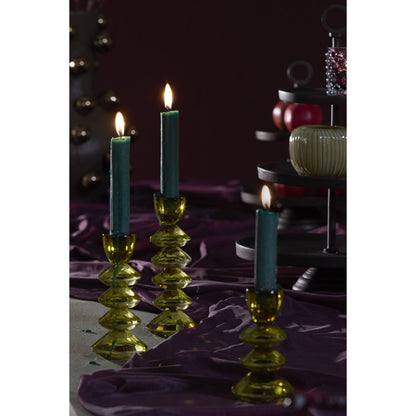 3er-Set Kerzenhalter aus Glas Rovelo Grün – Light & Living