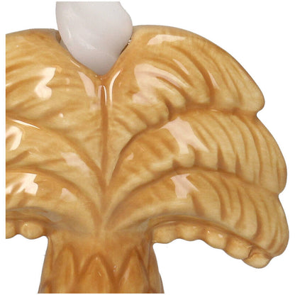 Kandelaar palmboom beige keramiek – 14,4 cm