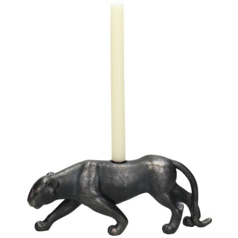 Luxe Panter Kandelaar – Zwart/Brons Staand Design