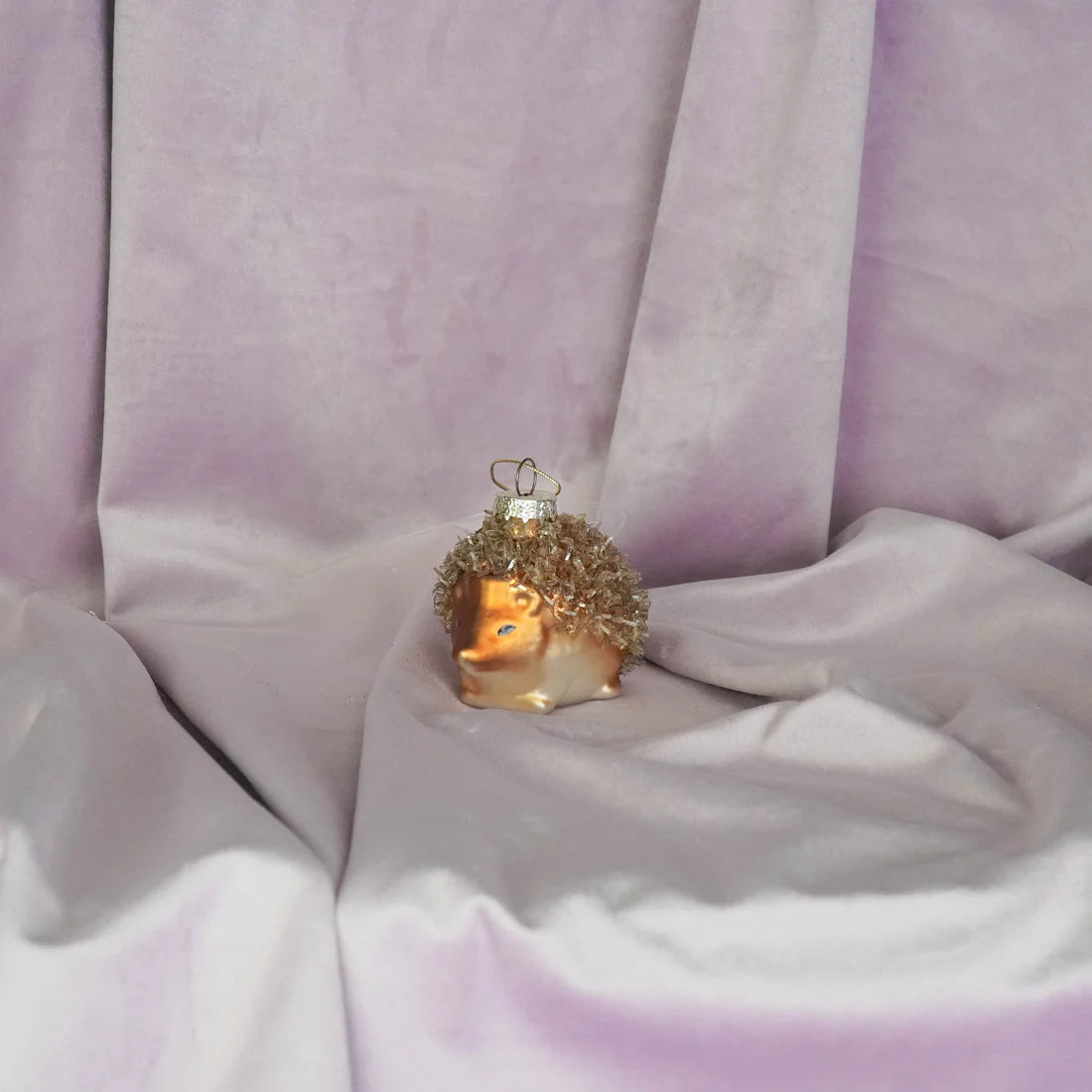 Weihnachtskugel aus Glas in Igelform – 7 x 5 x 6 cm – Niedliche Tier-Weihnachtskugel