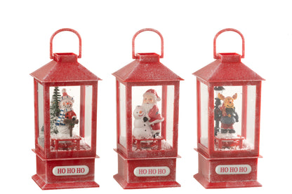 Kerstlantaarn met LED Licht, Muziek & Sneeuweffect – 3 Varianten