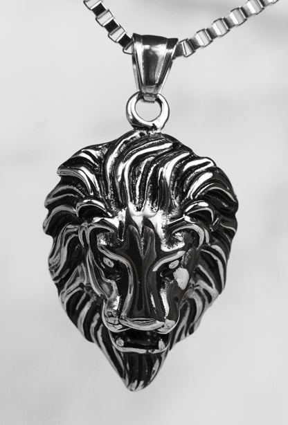 Unisex Ketting Leeuwenkop – Zilverkleurig Design
