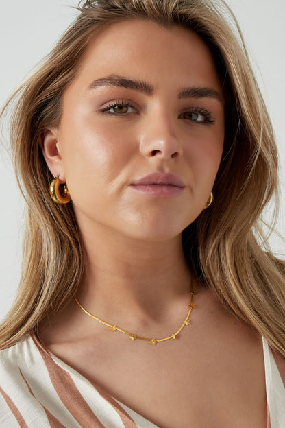 Schakelketting met Vlinders – Goudkleurig 40+5 cm