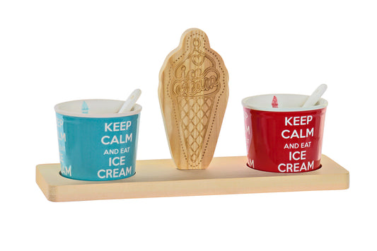 ice cream schaaltjes set keramiek ijsbakjes met lepels