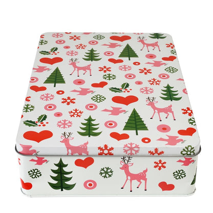 Koektrommel 50’s Christmas – Retro Kerstblik met Rendieren