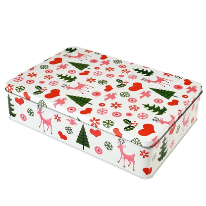 Koektrommel 50’s Christmas – Retro Kerstblik met Rendieren
