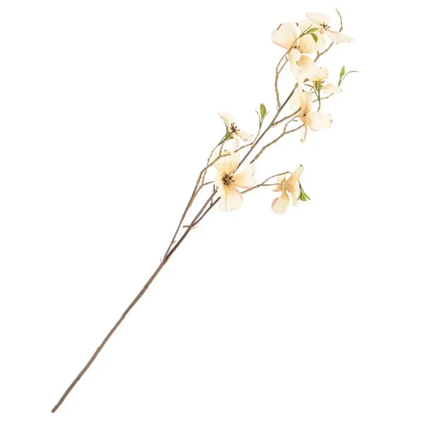 Kunstblume Hartriegel Creme - Seidenblume 75 cm