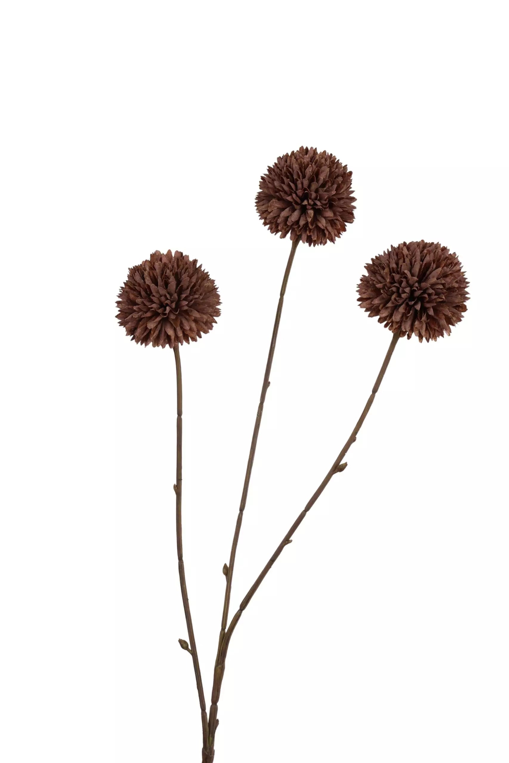 kunsttak pompom bruin decoratieve kunstbloem tak 78cm