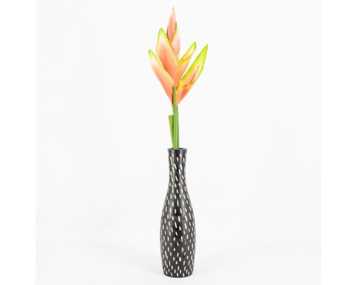 Lichtroze tropische Heliconia kunsttak van 99 cm met exotische bloem voor vazen en luxe bloemarrangementen