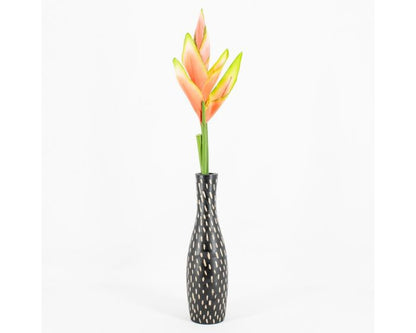 Lichtroze tropische Heliconia kunsttak van 99 cm met exotische bloem voor vazen en luxe bloemarrangementen
