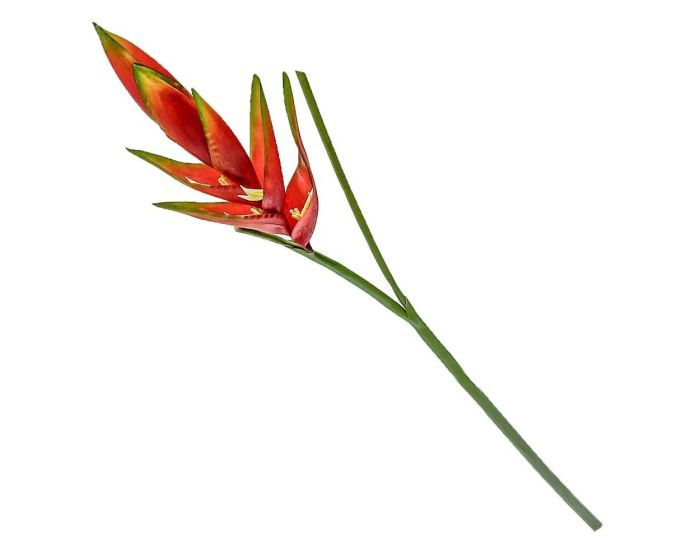 Artificial Heliconia Stem Orange-Red – 99 cm