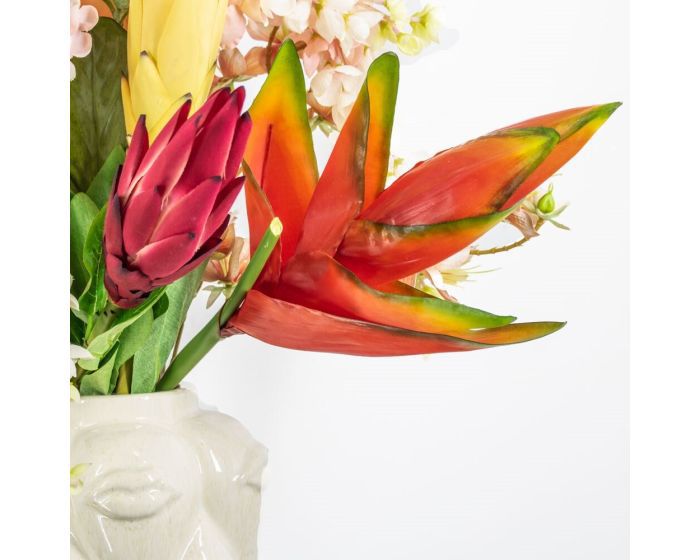 Kunsttak Tropische Protea Roze – 83 cm