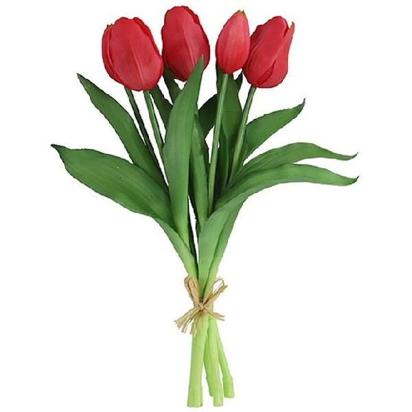 Fuchsia kunsttulpen real touch 28 cm van Countryfield in bosje