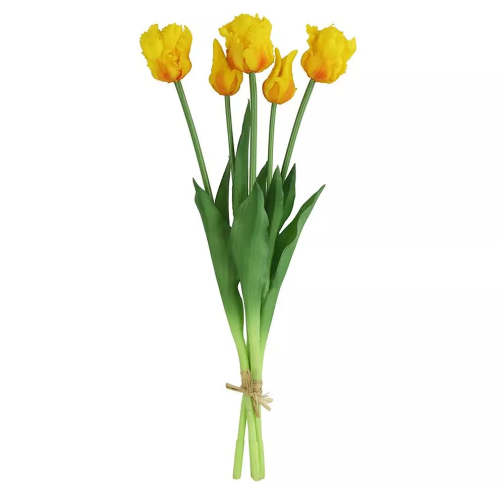 Kunst parkiettulpen geel real touch 41 cm Countryfield