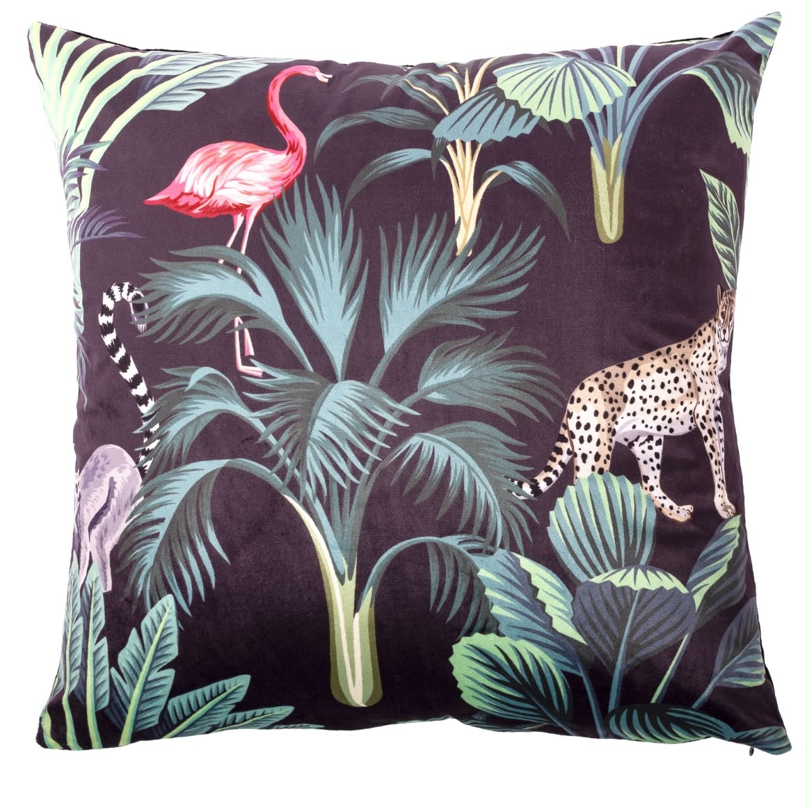 Tiseco Ambiance Zierkissen Jungle Flamingo 45 x 45 cm