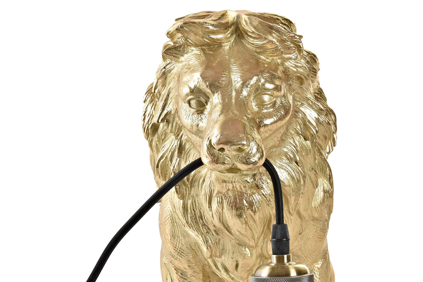 Tischleuchte „Goldener Löwe“, 35,5 cm – Glamouröse Tierleuchte