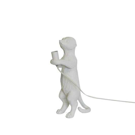 Witte Housevitamin tafellamp in de vorm van een stokstaartje – 38 cm – Krokomingo